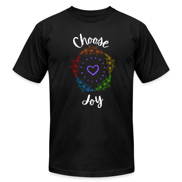 'Choose Joy' T-Shirt by Bella + Canvas - black