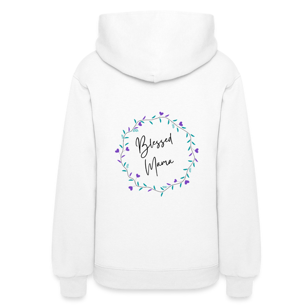 'Blessed Mama' Pull Over Hoodie-Light Colors - white