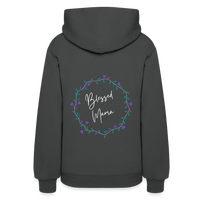 'Blessed Mama' Pull Over Hoodie-Dark Colors - asphalt