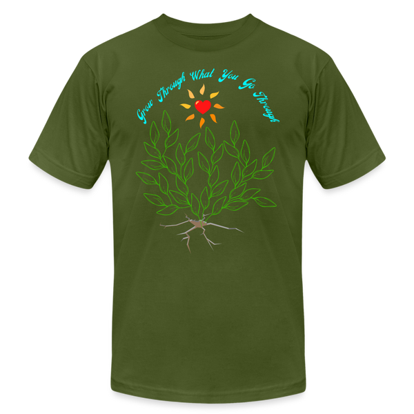 'Grow Through' T-Shirt Bella+Canvas - olive