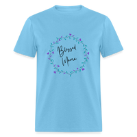 'Blessed Mama' Unisex Classic T-Shirt-Light Colors - aquatic blue