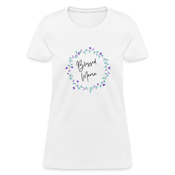 'Blessed Mama' Women's T-Shirt-Light Colors - white