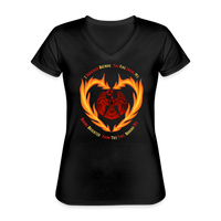 'Rebirth' V-Neck T-Shirt by Bella + Canvas - black