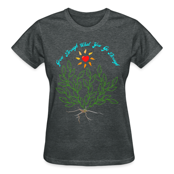 'Grow Through' Scoop Neck T-Shirt - deep heather