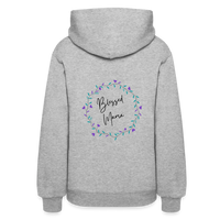 'Blessed Mama' Pull Over Hoodie-Light Colors - heather gray