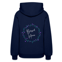 'Blessed Mama' Pull Over Hoodie-Dark Colors - navy