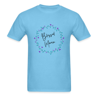 'Blessed Mama' Unisex Classic T-Shirt-Light Colors - aquatic blue