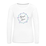 'Blessed Mama' Women's Premium Long Sleeve T-Shirt-Light Colors - white