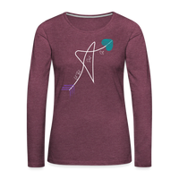 'Let That S**t Go' Sigil Women's Premium Long Sleeve T-Shirt-Dark Colors - heather burgundy
