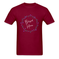 'Blessed Mama' Unisex Classic T-Shirt-Dark Colors - burgundy