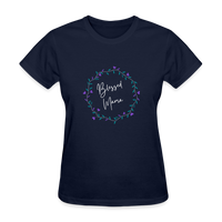 'Blessed Mama' Women's T-Shirt-Dark Colors - navy