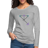 'Resilient' Women's Premium Long Sleeve T-Shirt-Light Colors - heather gray