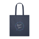 'Blessed Mama' Tote Bag - navy