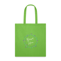 'Blessed Mama' Tote Bag - lime green