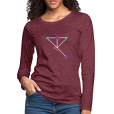'Resilient' Women's Premium Long Sleeve T-Shirt-Dark Colors - heather burgundy