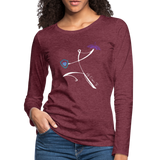 'My Empower Tee' Women's Premium Long Sleeve T-Shirt-Dark Colors - heather burgundy