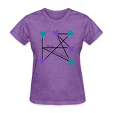 'Lots of Love & Universal Blessings' Women's T-Shirt-Light Colors - purple heather