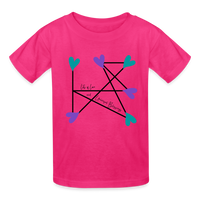 'Lots of Love & Universal Blessings' Youth T-Shirt-Light Colors - fuchsia