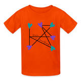 'Lots of Love & Universal Blessings' Youth T-Shirt-Light Colors - orange
