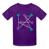 'Lots of Love & Universal Blessings' Youth T-Shirt-Dark Colors - purple