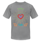 'Powered By Faith' T-Shirt by Bella + Canvas - slate