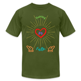 'Powered By Faith' T-Shirt by Bella + Canvas - olive