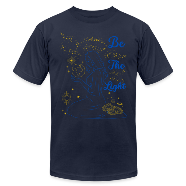 'Be The Light' T-Shirt by Bella + Canvas - navy