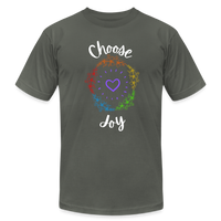 'Choose Joy' T-Shirt by Bella + Canvas - asphalt