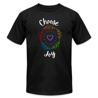 'Choose Joy' T-Shirt by Bella + Canvas - black