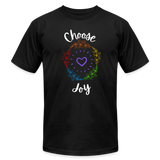 'Choose Joy' T-Shirt by Bella + Canvas - black