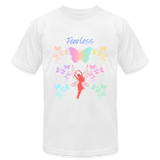 'Fearless' T-Shirt by Bella + Canvas - white